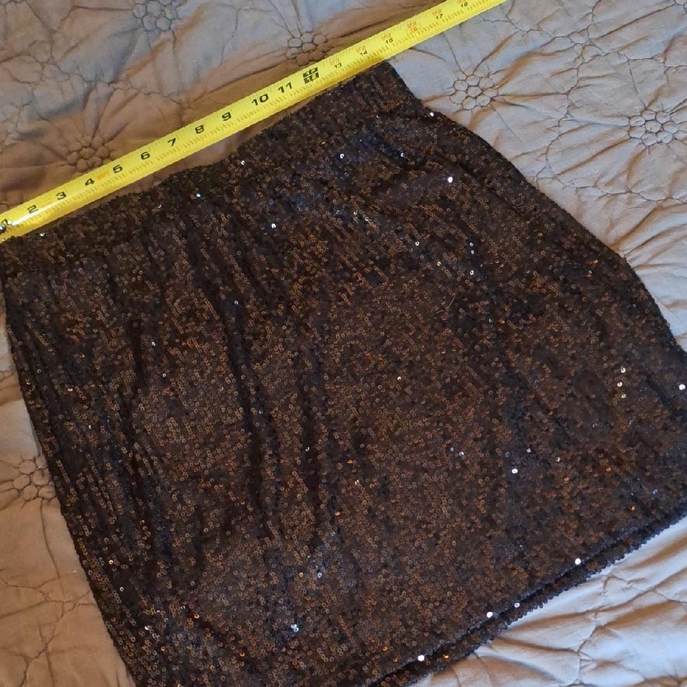 Maurices Black Sequin Mini Skirt